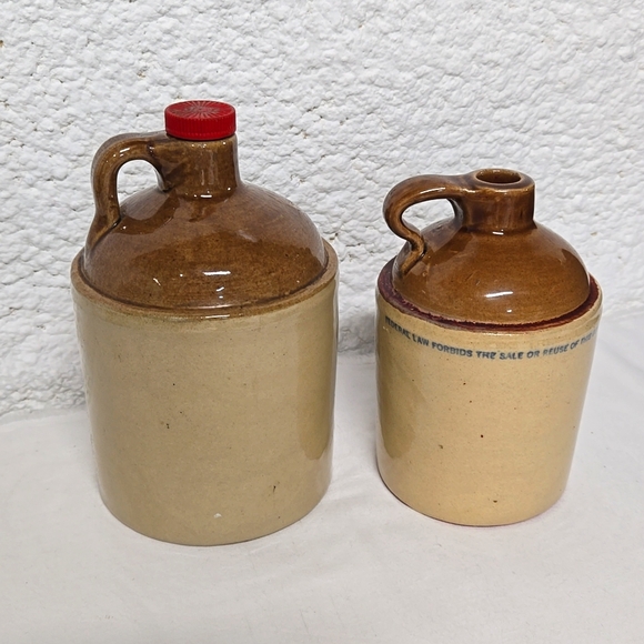 2 Vintage Crocks Set McCormick Jugs Corn Whiskey Ceramic Moonshine Primitive - Picture 5 of 16
